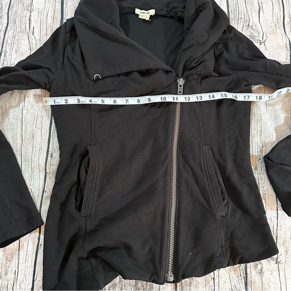 Helmut Lang Black Asymmetrical Moto Zip Knit Jacket Size Small - Picture 7 of 11